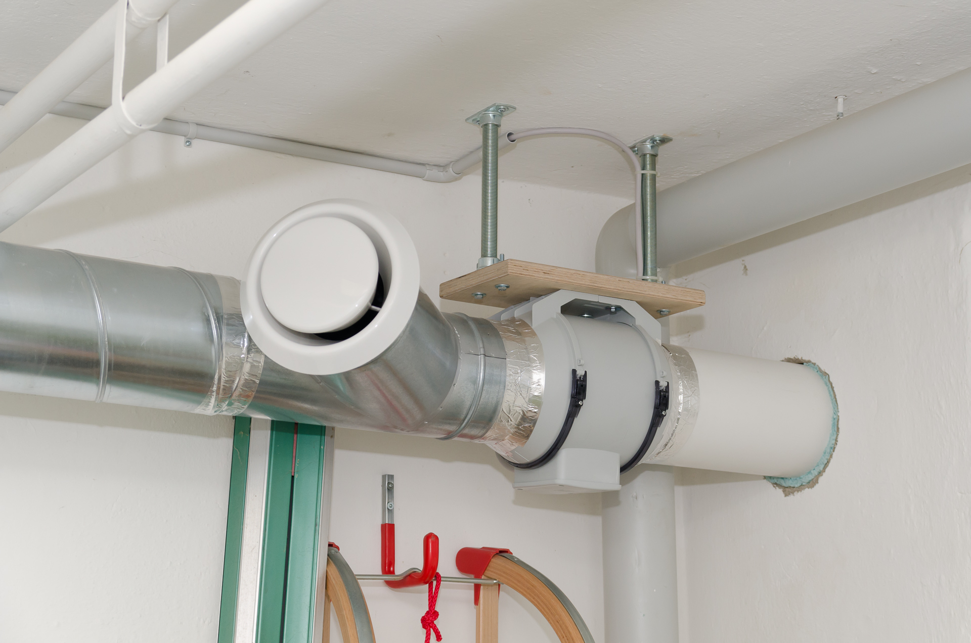 Fan and laundry inlet